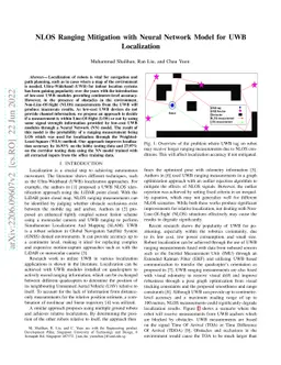NLOS Ranging Mitigation with Neural Network Model for UWB Localization
