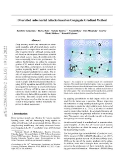 Diversified Adversarial Attacks based on Conjugate Gradient Method