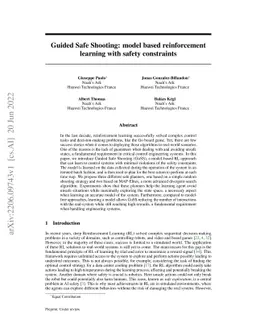 Guided Safe Shooting: model based reinforcement learning with safety
  constraints