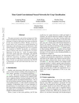 Time Gated Convolutional Neural Networks for Crop Classification