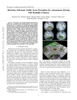 Real-time Full-stack Traffic Scene Perception for Autonomous Driving
  with Roadside Cameras