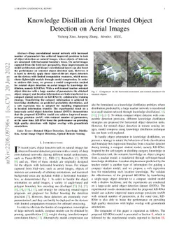Knowledge Distillation for Oriented Object Detection on Aerial Images