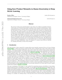 Using Sum-Product Networks to Assess Uncertainty in Deep Active Learning