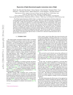 Regression of high dimensional angular momentum states of light