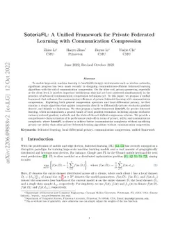 SoteriaFL: A Unified Framework for Private Federated Learning with
  Communication Compression