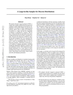 A Langevin-like Sampler for Discrete Distributions