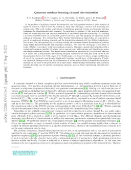 Quantum-machine-learning channel discrimination