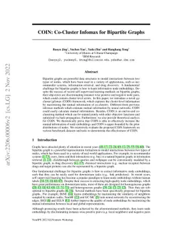 COIN: Co-Cluster Infomax for Bipartite Graphs