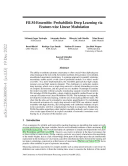 FiLM-Ensemble: Probabilistic Deep Learning via Feature-wise Linear
  Modulation