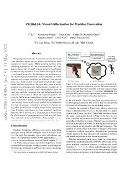 VALHALLA: Visual Hallucination for Machine Translation