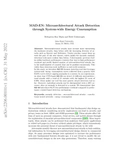 MAD-EN: Microarchitectural Attack Detection through System-wide Energy
  Consumption