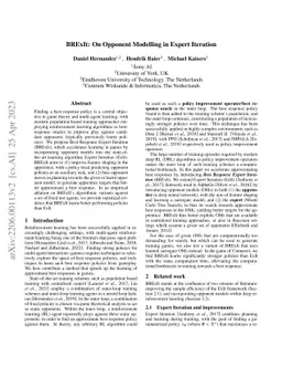 BRExIt: On Opponent Modelling in Expert Iteration