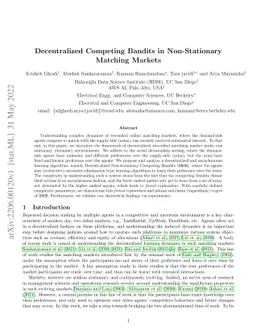 Decentralized Competing Bandits in Non-Stationary Matching Markets