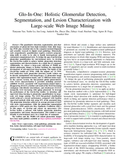Glo-In-One: Holistic Glomerular Detection, Segmentation, and Lesion
  Characterization with Large-scale Web Image Mining