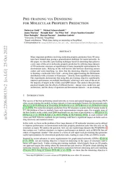 Pre-training via Denoising for Molecular Property Prediction