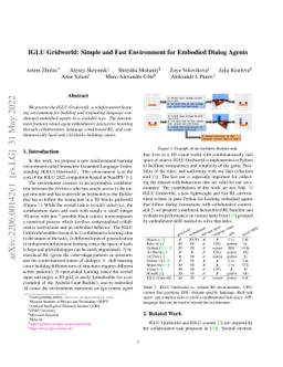 IGLU Gridworld: Simple and Fast Environment for Embodied Dialog Agents