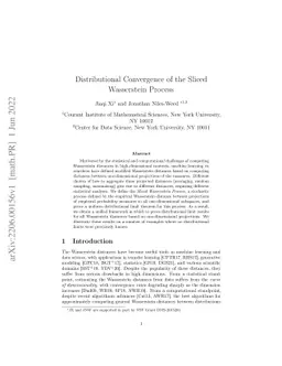 Distributional Convergence of the Sliced Wasserstein Process