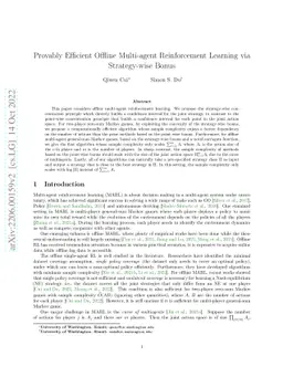 Provably Efficient Offline Multi-agent Reinforcement Learning via
  Strategy-wise Bonus