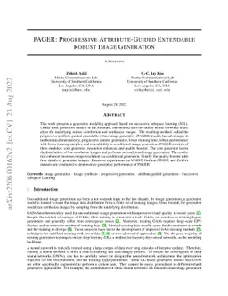 PAGER: Progressive Attribute-Guided Extendable Robust Image Generation