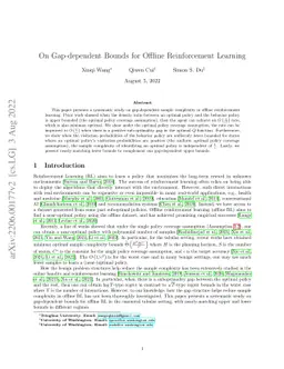 On Gap-dependent Bounds for Offline Reinforcement Learning