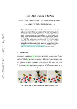 Multi-Object Grasping in the Plane