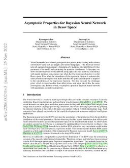 Asymptotic Properties for Bayesian Neural Network in Besov Space