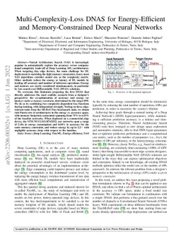 Multi-Complexity-Loss DNAS for Energy-Efficient and Memory-Constrained
  Deep Neural Networks