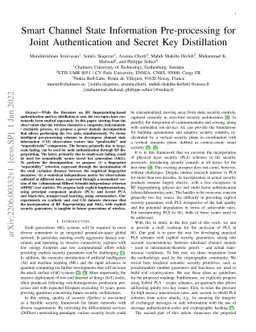 Smart Channel State Information Pre-processing for Joint Authentication
  and Secret Key Distillation