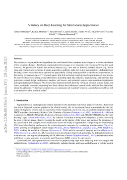 A Survey on Deep Learning for Skin Lesion Segmentation