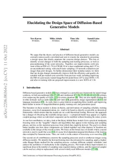 Elucidating the Design Space of Diffusion-Based Generative Models