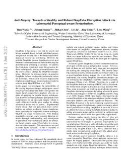 Anti-Forgery: Towards a Stealthy and Robust DeepFake Disruption Attack
  via Adversarial Perceptual-aware Perturbations