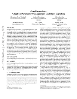 Good Intentions: Adaptive Parameter Management via Intent Signaling
