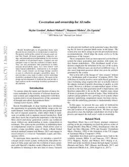 Co-creation and ownership for AI radio