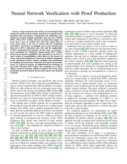 Neural Network Verification with Proof Production