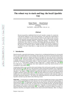 The robust way to stack and bag: the local Lipschitz way