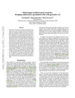 When happy accidents spark creativity: Bringing collaborative
  speculation to life with generative AI