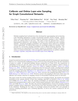 Calibrate and Debias Layer-wise Sampling for Graph Convolutional
  Networks