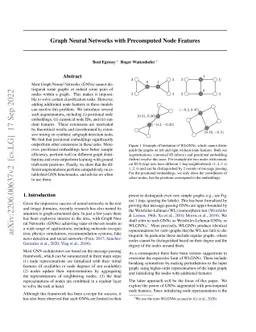Graph Neural Networks with Precomputed Node Features