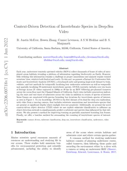 Context-Driven Detection of Invertebrate Species in Deep-Sea Video