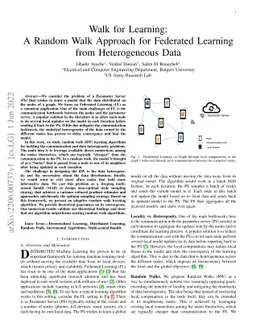 Walk for Learning: A Random Walk Approach for Federated Learning from
  Heterogeneous Data