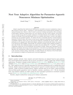Nest Your Adaptive Algorithm for Parameter-Agnostic Nonconvex Minimax
  Optimization