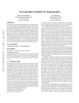 Core-periphery Models for Hypergraphs