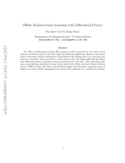 Offline Reinforcement Learning with Differential Privacy