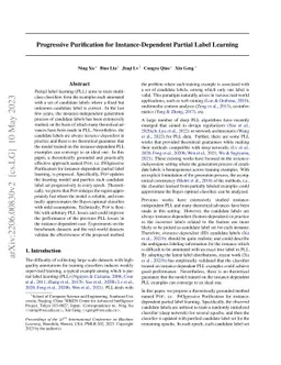 Progressive Purification for Instance-Dependent Partial Label Learning