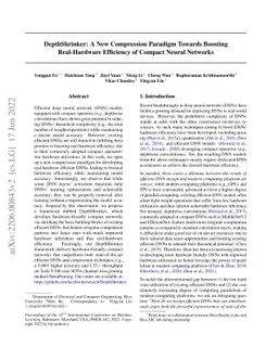 DepthShrinker: A New Compression Paradigm Towards Boosting Real-Hardware Efficiency of Compact Neural Networks