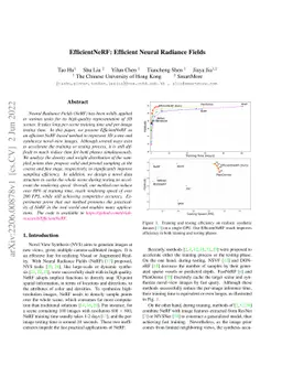 EfficientNeRF: Efficient Neural Radiance Fields