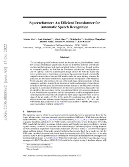Squeezeformer: An Efficient Transformer for Automatic Speech Recognition