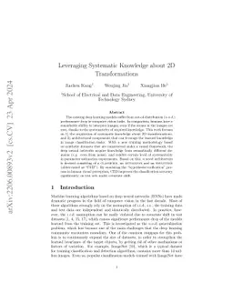 Leveraging Systematic Knowledge of 2D Transformations