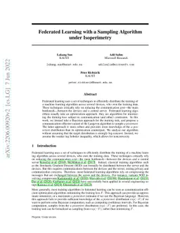 Federated Learning with a Sampling Algorithm under Isoperimetry