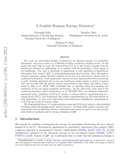 A Scalable Shannon Entropy Estimator